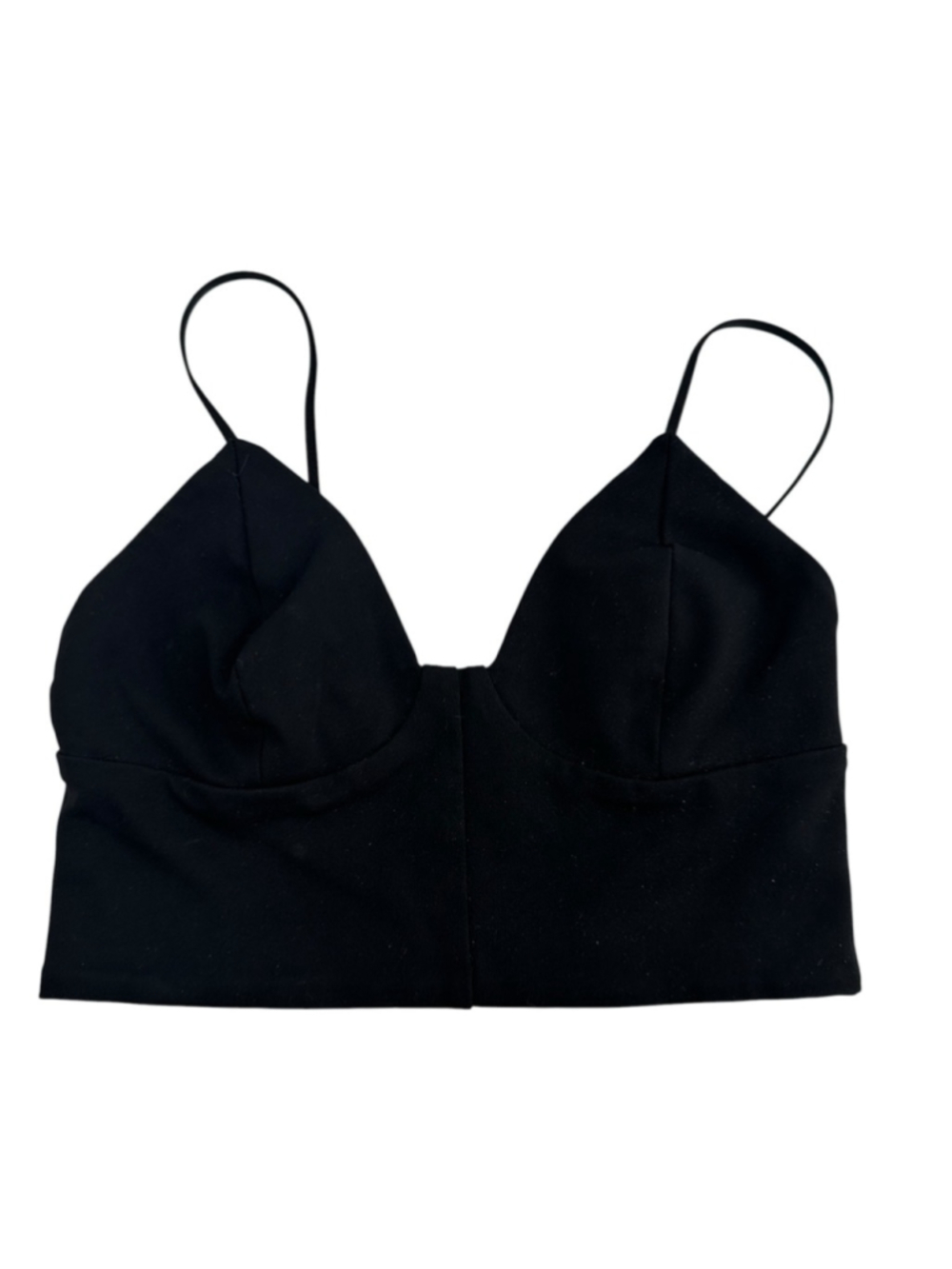 Aritzia free ling Black Spaghetti Strap Bustier Top festival whimsy goth sz 0 - Picture 5 of 6